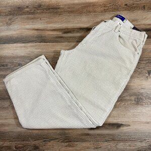 90s VTG Levis Silver Tab Baggy Wide Wale Corduroy White Gray Pants Trousers